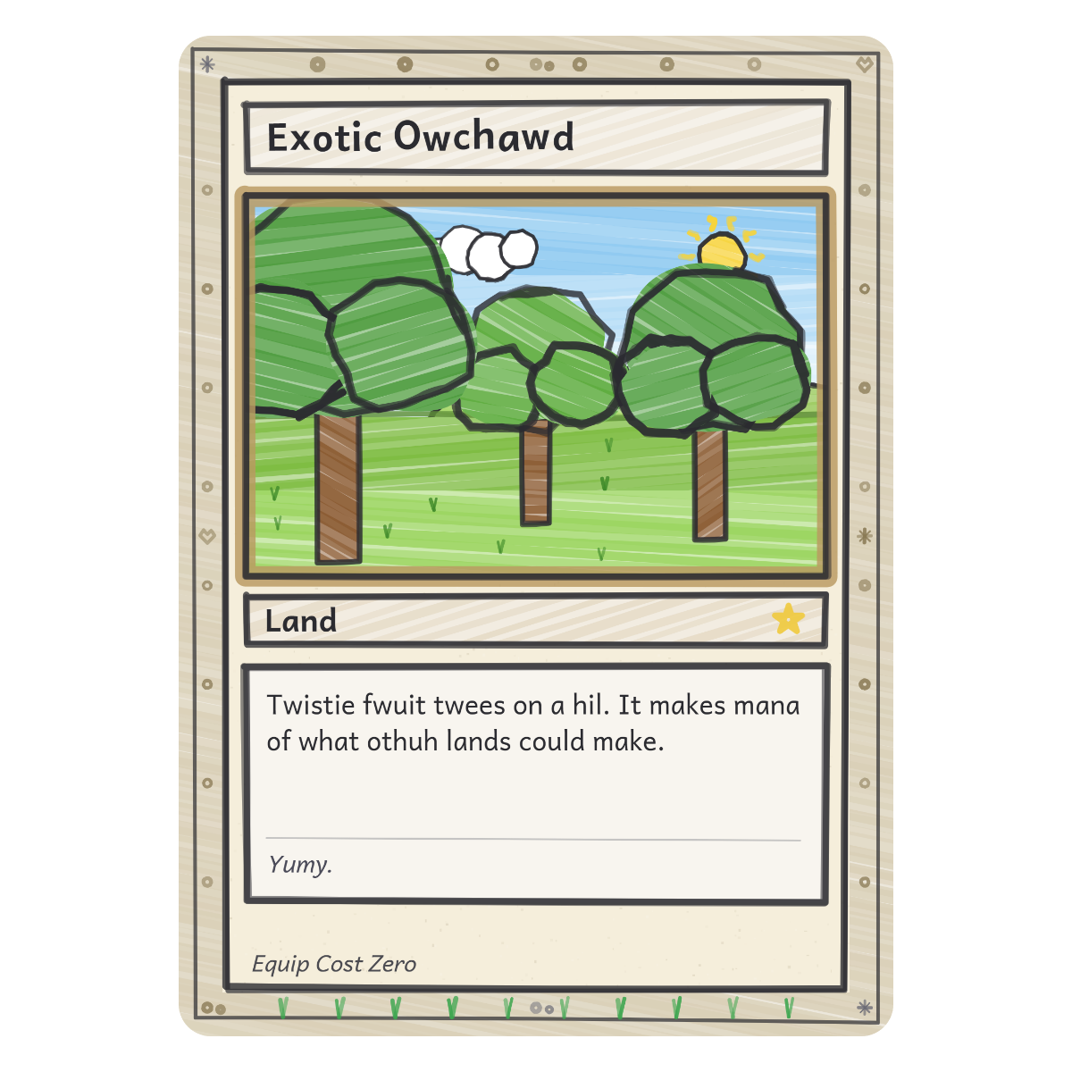 Exotic Owchawd design